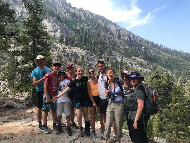 Group Photo Hiking Hetch Hetchy-Family Kids Nature Dam-Yosemite_By Ariel Barlow