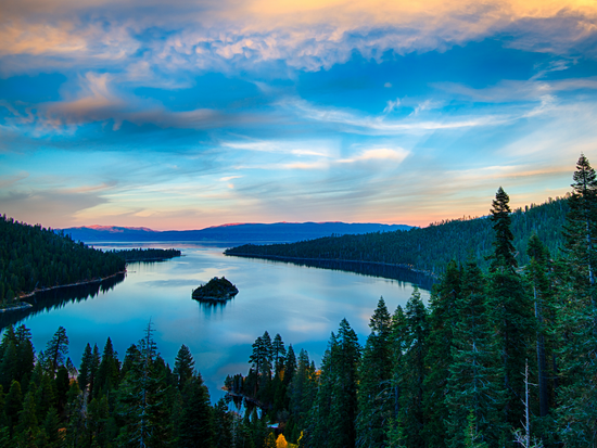 Emerald Bay at sunset