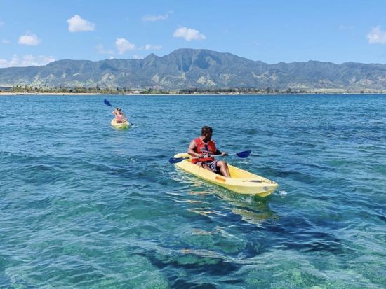 オアフ島1日観光　ジープでぐるっと周る絶景スポットとノースショアでのサーフレッスン　選べるSUPまたはカヤックにシュノーケリングも！＜英語ガイド＞