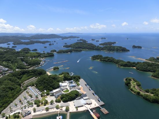 九十九島パールシーリゾートから望む九十九島