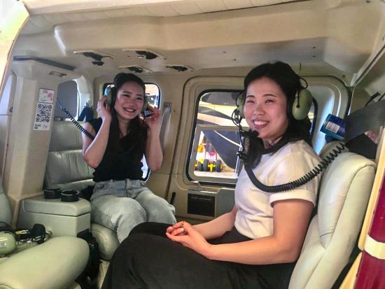 ヘリコプター遊覧飛行ツアー　カリブ海の絶景を上空から見渡す空の旅＜1日5便／日本語ガイド／カンクン発／午前・午後出発／貸切フライト／送迎付き＞