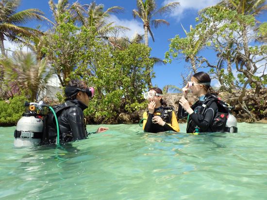【プライベート】体験ダイビング 日本人女性インストラクター常駐！パラセーリング付きプランあり＜ビーチ／1～2ダイブ＞by 忍者ダイブ