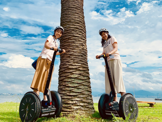 セグウェイツアー 海の中道海浜公園内を巡る！動植物、花や潮風のにおいなど歩きでは気付かない新しい発見に出会おう！写真データプレゼント＜2時間半／福岡市＞