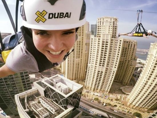 ドバイ  X LINE（エックス・ライン）世界最長の都市型ジップライン　GoProで撮影した写真＆動画付き ＜ドバイ・マリーナ・モール＞