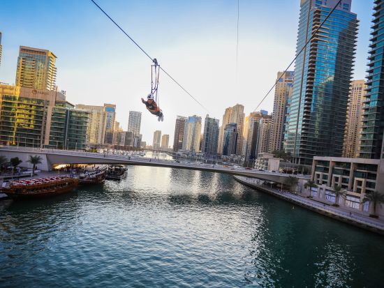 ドバイ  X LINE（エックス・ライン）世界最長の都市型ジップライン　GoProで撮影した写真＆動画付き ＜ドバイ・マリーナ・モール＞
