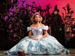 0066r2_Brittney Johnson and Lindsay Pearce in WICKED. Photo by Joan Marcus, 2022.