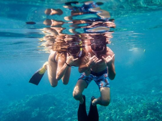ハワイ島 ケアラケクア湾　シュノーケリングツアー ＜英語ガイド／食事付き＞