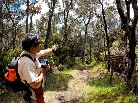 貸切チャーター　名物ガイド和田タイチョーとキラウエア・カルデラの火口底を目指すハイキング＜1～12名／11時間／日本語ガイド／ハワイ島＞