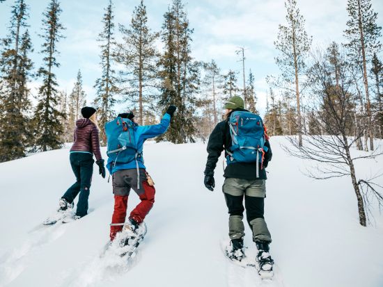 スノーモービルで行く！アイスフィッシング＆スノーシュー体験ツアー＜12～4月初旬／昼食付／ロヴァニエミ発＞