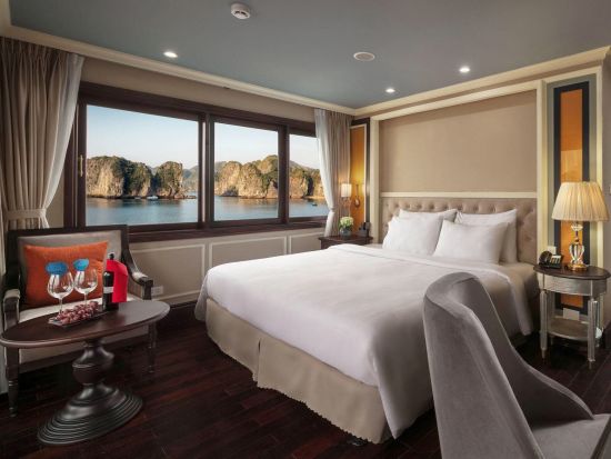 世界遺産ハロン湾1泊2日クルーズ「アテナ号」全室バルコニー付き！ワンランク上の5つ星客船に宿泊 