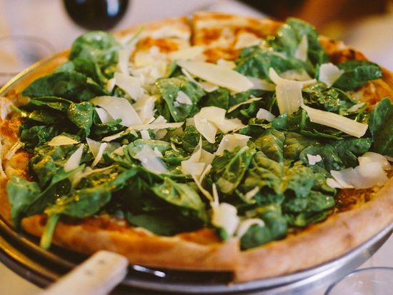 Spinach Parmesan Pizza at Tommaso's copy
