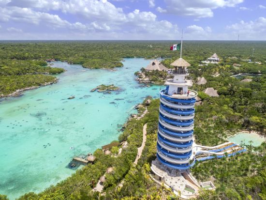 【有料アトラクション1つ付き】大自然のテーマパーク「シェルハ海洋公園」 ウォーターパークで川下りや洞窟探検＜食べ飲み放題／英語ドライバー／カンクン発＞