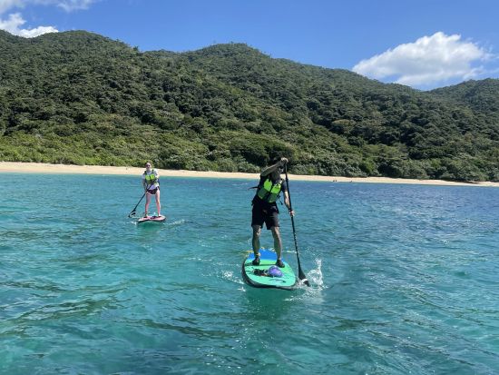 SUP＆シュノーケリング体験1日ツアー 人気の島弁当の昼食付き＜7時間／白浜海水浴場／瀬戸内町＞ byアマニコガイドサービス
