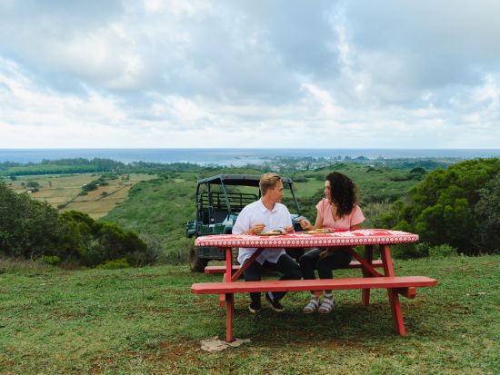 ガンストック牧場　四輪バギーツアー　ノースショアの大自然をガイドが運転する貸切バギーで探検！選べる食事付きプランあり　5歳～OK＜2時間／食事選択可＞