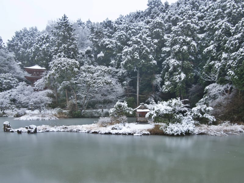 Japan_Nara_Joururi-temple_pixta_26447142_浄瑠璃寺雪景色