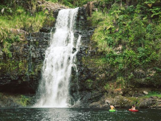 ハワイ島エコアドベンチャーツアー　ワイピオ渓谷展望台からの眺めやボタニカルガーデン、穴場スポットでの滝つぼ遊びも！＜1日／昼食・スナック付き／英語ガイド＞