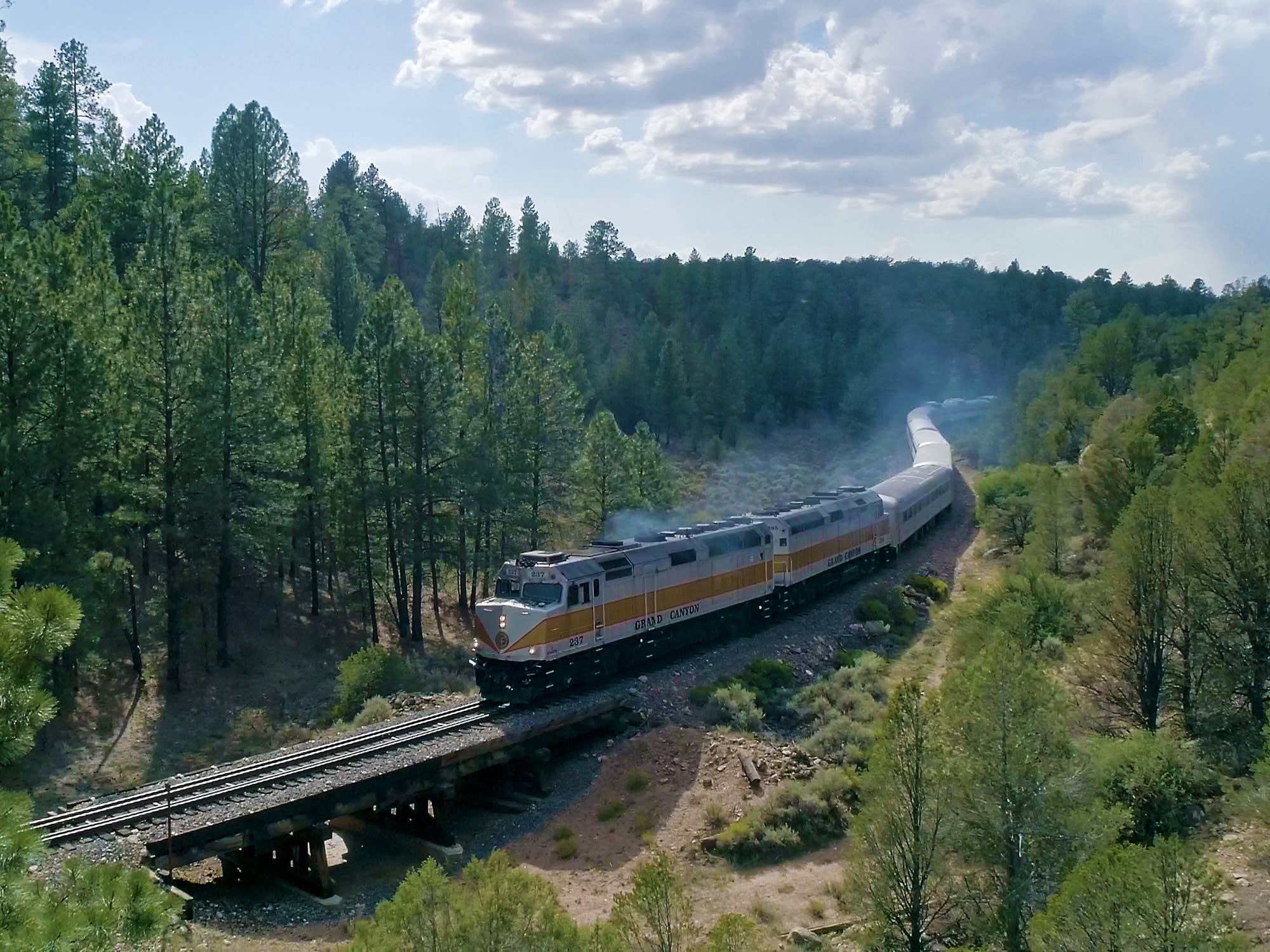 グランドキャニオン鉄道往復チケット 古き良き列車の旅を体験