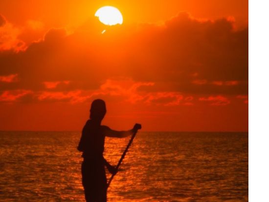 サンセットSUP体験　夕日スポットでクルージング！　シュノーケリング体験付き＜英語ガイド／コタキナバル発＞