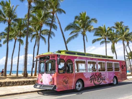 HiBus（ハイバス）ワイキキ巡回トロリーバス　乗り放題1・4・7日間券　（アラモアナ、ダウンタウン、ダイヤモンドヘッド、カハラ）by 'OLI'OLIハワイ
