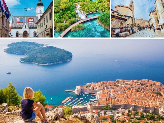 バスでめぐる！ザグレブ>プリトヴィッツェ>スプリット>ドブロブニク 5泊6日周遊パッケージ＜4～10月／空港往復送迎付／ザグレブ発・ドブロブニク着＞