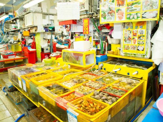 釜山市内半日観光ツアー　午前中にサクッと観光！松島海上ケーブルカー＋チャガルチ市場＋BIFF広場＋南浦洞　ミルミョン（冷麺）と餃子ランチ付＜午前／日本語ガイド＞