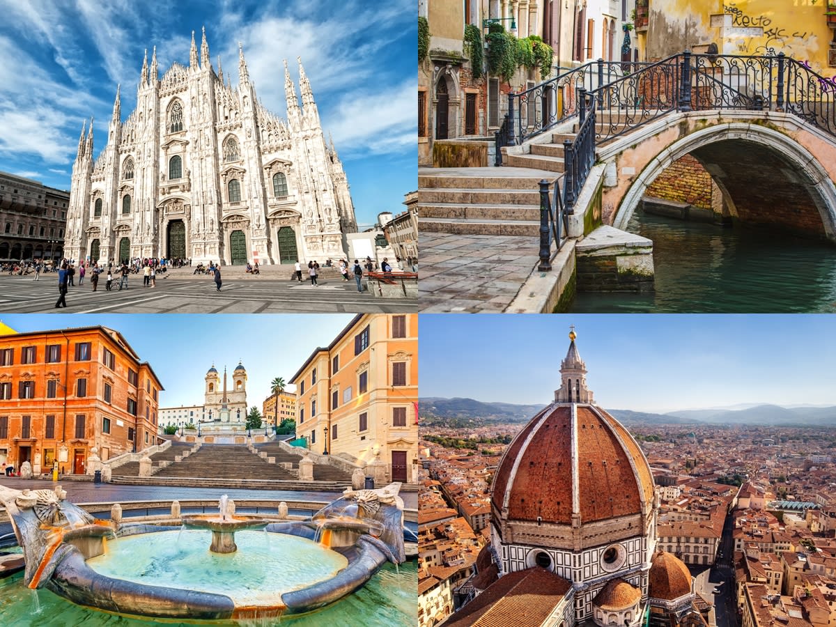 ミラノ発着 人気のイタリア4都市周遊ツアー ミラノ＋ベネチア＋ローマ