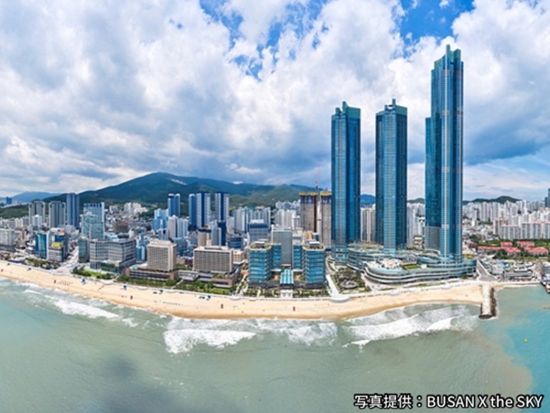 海雲台の人気映えスポット街歩きツアー　海雲台ブルーラインパーク＆絶景展望台の釜山エックスザスカイ＆へリダンキル　名物ナッコプセの昼食付き＜1日／日本語ガイド＞