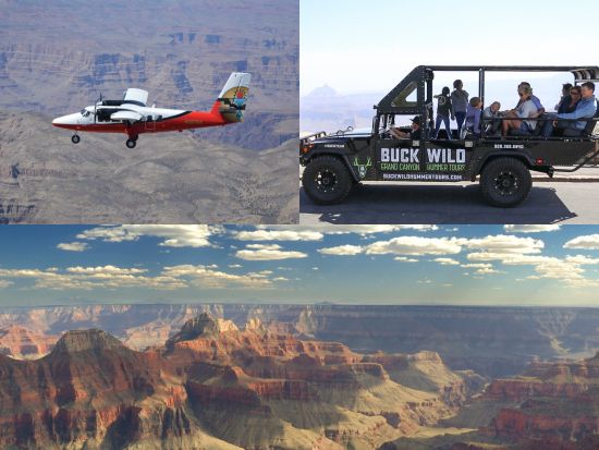 グランドキャニオン・サウスリム探索ツアー　小型飛行機＆ハマー利用 ＜昼食付き／日本語オーディオガイド／英語ドライバーガイド＞