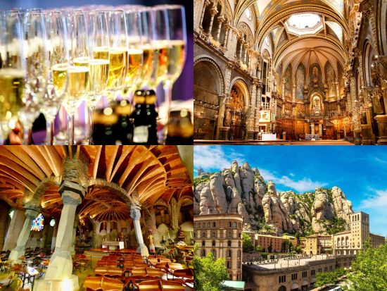 モンセラット＆コロニア・グエル教会＆ワイナリー「コドルニウ」訪問　日本語ガイドと巡るツアー　昼食・試飲付＜混載／少人数制／登山列車利用／バルセロナ発着＞