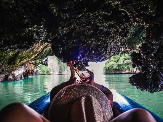 シーカヌー2島巡り☆2島での探検が魅了のオープンデッキボート！　カヌー＆観光探検満喫のスピードボート！選べるツアー＜ホテル送迎／ランチ付／英語ガイド＞