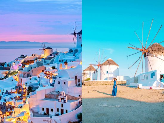 エーゲ海の島巡り　ミコノス島&サントリーニ島7日間＜4月～9月／6泊7日／朝食付／1名様から予約可／アテネ発＞