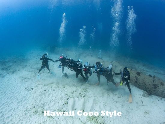 体験ダイビング　ワイキキ沖　高いウミガメ遭遇率を誇る、専属の日本語インストラクターがしっかりサポート！＜ボート／2ダイブ＞by ハワイココスタイル