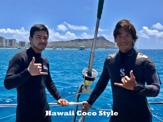 体験ダイビング　ワイキキ沖　高いウミガメ遭遇率を誇る、専属の日本語インストラクターがしっかりサポート！＜ボート／2ダイブ＞by ハワイココスタイル