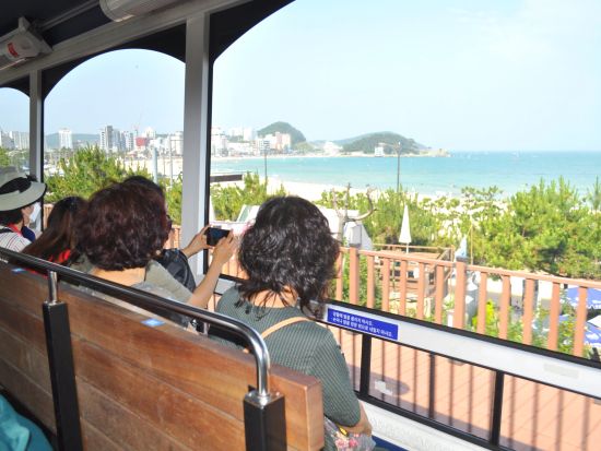 釜山市内半日観光ツアー　今話題の海辺エコ列車に乗車！海東龍宮寺＋海雲台ブルーラインパーク　 スカイカプセル乗車付きプランあり＜半日／日本語ガイド＞