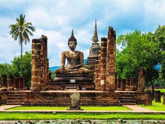 世界遺産スコータイ日帰りツアー　スコータイ歴史公園＋シーサッチャナーライ歴史公園＜タイ料理ランチ付き／日本語ガイド／往復航空券付き／バンコク発＞