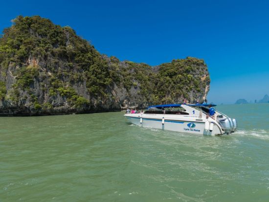 プライベートチャーター船で行く！パンガー湾クルーズ　ジェームスボンド島など５つの島をホッピング　シーカヌー体験も可能！ ＜貸切／日本語ガイド／スピードボート＞