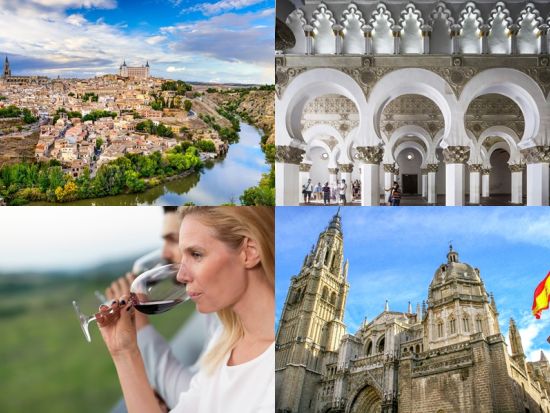 世界遺産トレド観光＆ワイナリーツアー　トレドの名所街歩き＆カスティーリャ・ラ・マンチャの有名ワイナリー見学 ＜タパスとワイン試飲3種付き／マドリード発＞