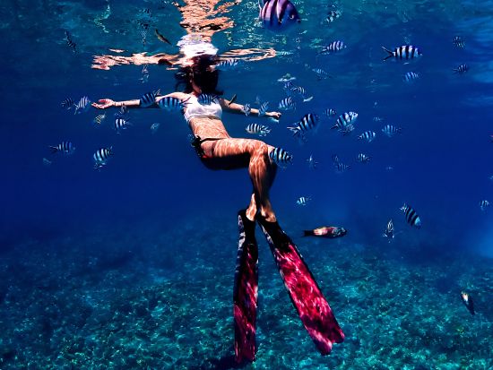 ケラマ体験スキンダイビングツアー 話題のスキンダイビングでマーメイド気分♪カラフルな魚やウミガメに出会えるチャンス＜半日／初心者OK／那覇発＞