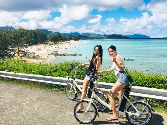 電動自転車レンタル　全米No.1のカイルア・ビーチやブーツ＆キモズのパンケーキなどカイルアの人気スポットを自由に巡ろう！＜1～7時間＞by アロホノ カイルア店