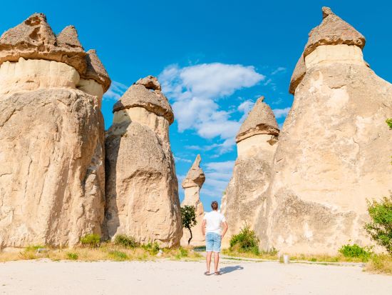 【混載】世界遺産パムッカレ＋カッパドキア 2泊3日ツアー 洞窟ホテル泊 気球付きプランあり＜2都市／日本語ガイド／国内航空券込／イスタンブール発＞