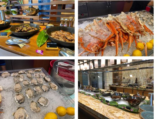 ザ・ビュッフェ・アット・ハイアット（The Buffet at Hyatt）　夕食ミールクーポン　オープンエアのレストランで豪華ビュッフェディナー