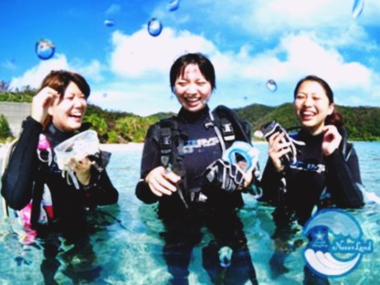体験ダイビング半日ツアー　鼻呼吸ができるフルフェイスマスク着用 陸と同じように息が出来て安心＜笠利町・龍郷町内送迎可＞byダイビングショップネバーランド
