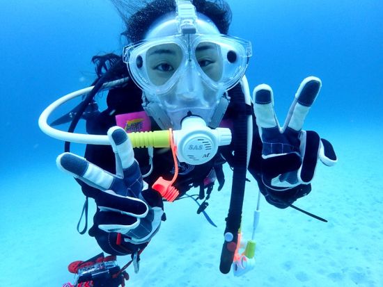 体験ダイビング半日ツアー　鼻呼吸ができるフルフェイスマスク着用 陸と同じように息が出来て安心＜笠利町・龍郷町内送迎可＞byダイビングショップネバーランド