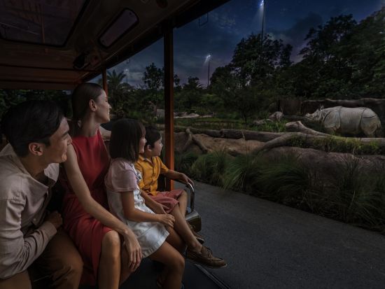 ナイトサファリ　入場チケット事前予約 ＜マルチランゲージ（日本語音声）トラム または 英語音声トラム＞