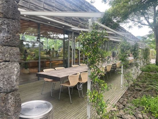 済州島ヒーリングツアー　山房窟寺＆沙渓海岸＆イニスフリー済州ハウス＆幻想の森ゴッジャワル ＜カルグクスの昼食付き／日本語ガイド＞