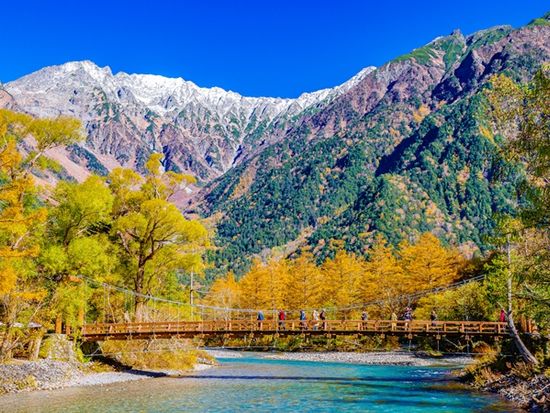 上高地の紅葉・河童橋