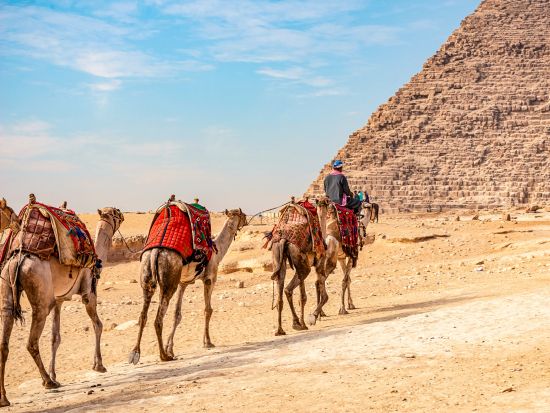 【貸切】さくっとエジプトを楽しむ◎三大ピラミッド&スフィンクス半日観光　*選べるラクダ乗り&ピラミッド入場＜半日／日本語or英語／送迎付／チップ込／カイロ発＞