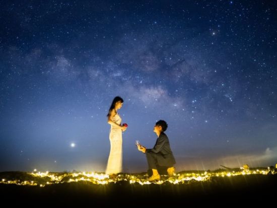 星空フォトツアー 女性やカップルにおすすめ！美しい星空の下で素敵な思い出を撮影 お好みのプランでひと味違う星空フォトを実現♪＜30分／宮古島＞