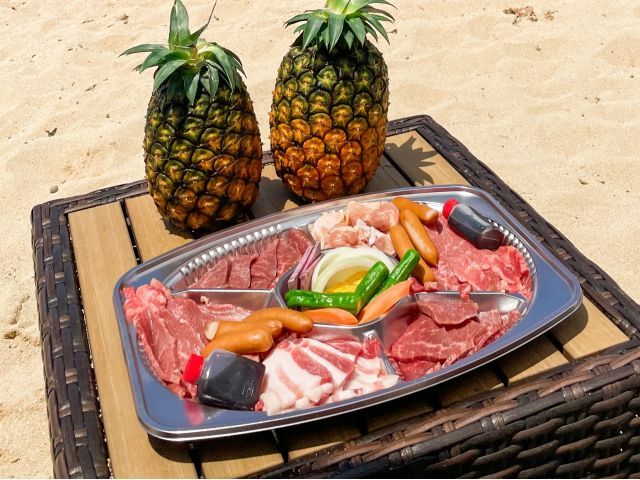 ビーチで石垣牛BBQ 石垣島の海を眺めながら贅沢に石垣牛を使ったBBQを