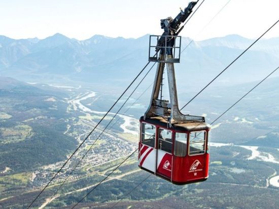 ジャスパー・スカイトラム（ロープウェイ）乗車チケット　往復送迎付き ＜5～10月／英語ドライバー＞